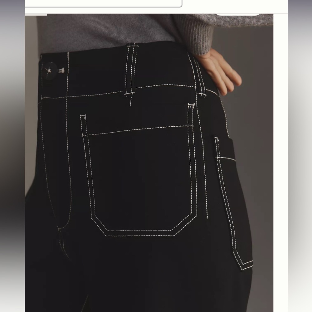 New - Mauve Black Wide-Leg Pants - Picture 3 of 5